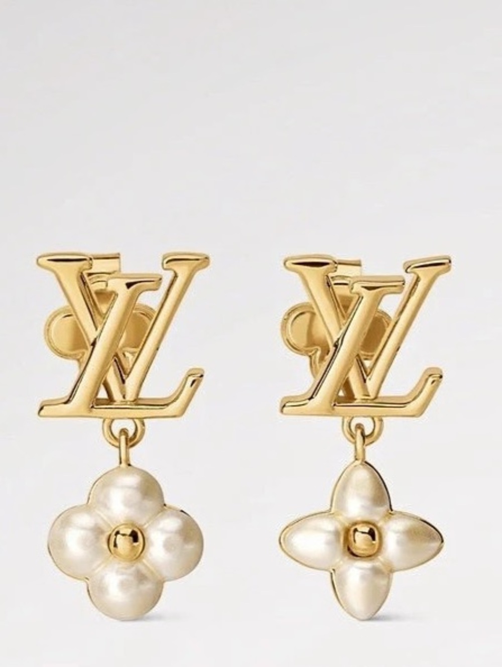 Louis Vuitton LV Floragram Earrings Gold